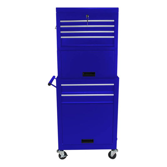 Blue Rolling Tool Chest with 6 Drawers