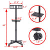 Rolling TV Stand with Adjustable Height & Tilt