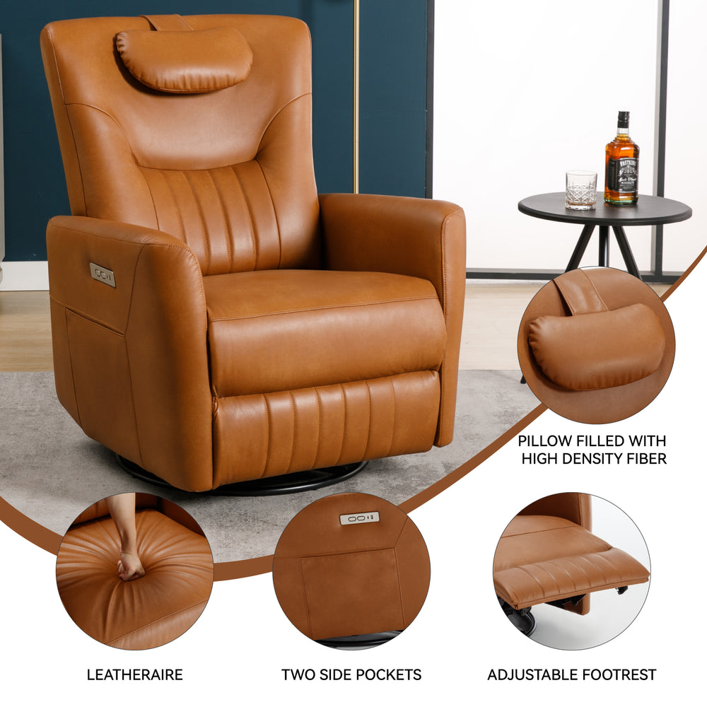 Cozy Comfort Power Recliner with Lumbar Support and USB Charging