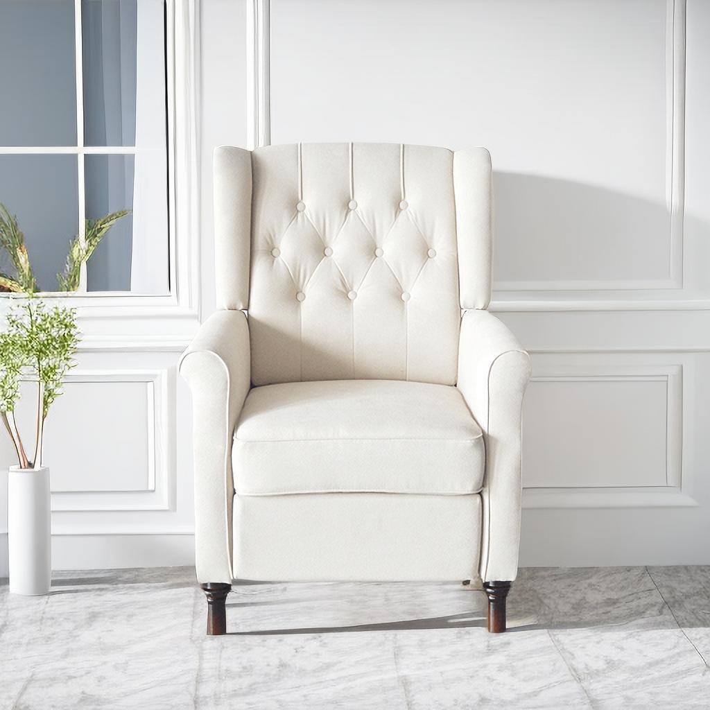 Cozy Beige Recliner Sofa Armchair