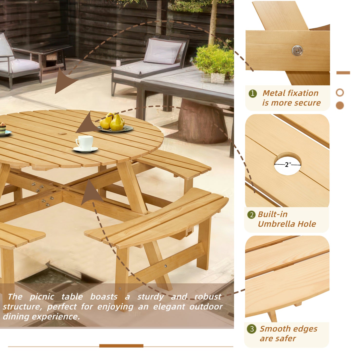 Gather 'Round Picnic Table Set