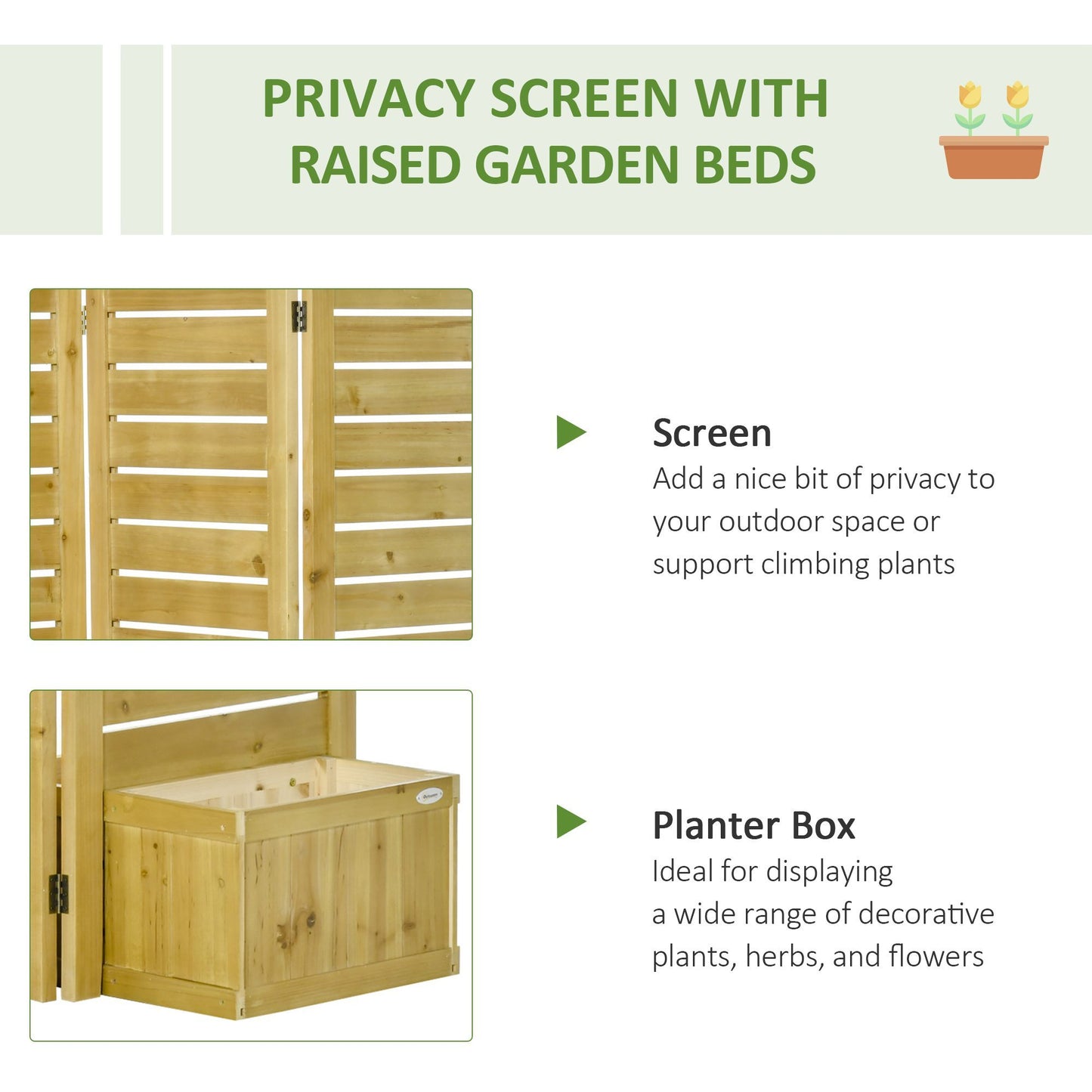 Outdoor Oasis Privacy Screen with Planters