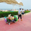 Green Foldable Wagon for Shopping and Beach Fun