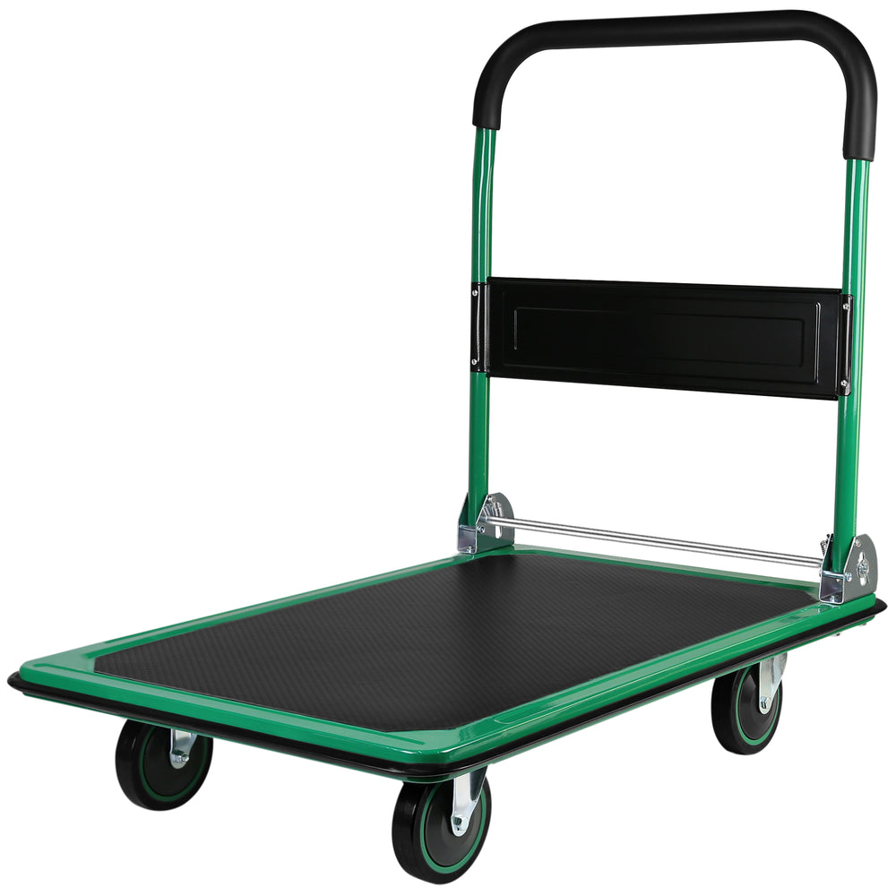 Heavy-Duty Foldable Platform Dolly with Swivel Wheels