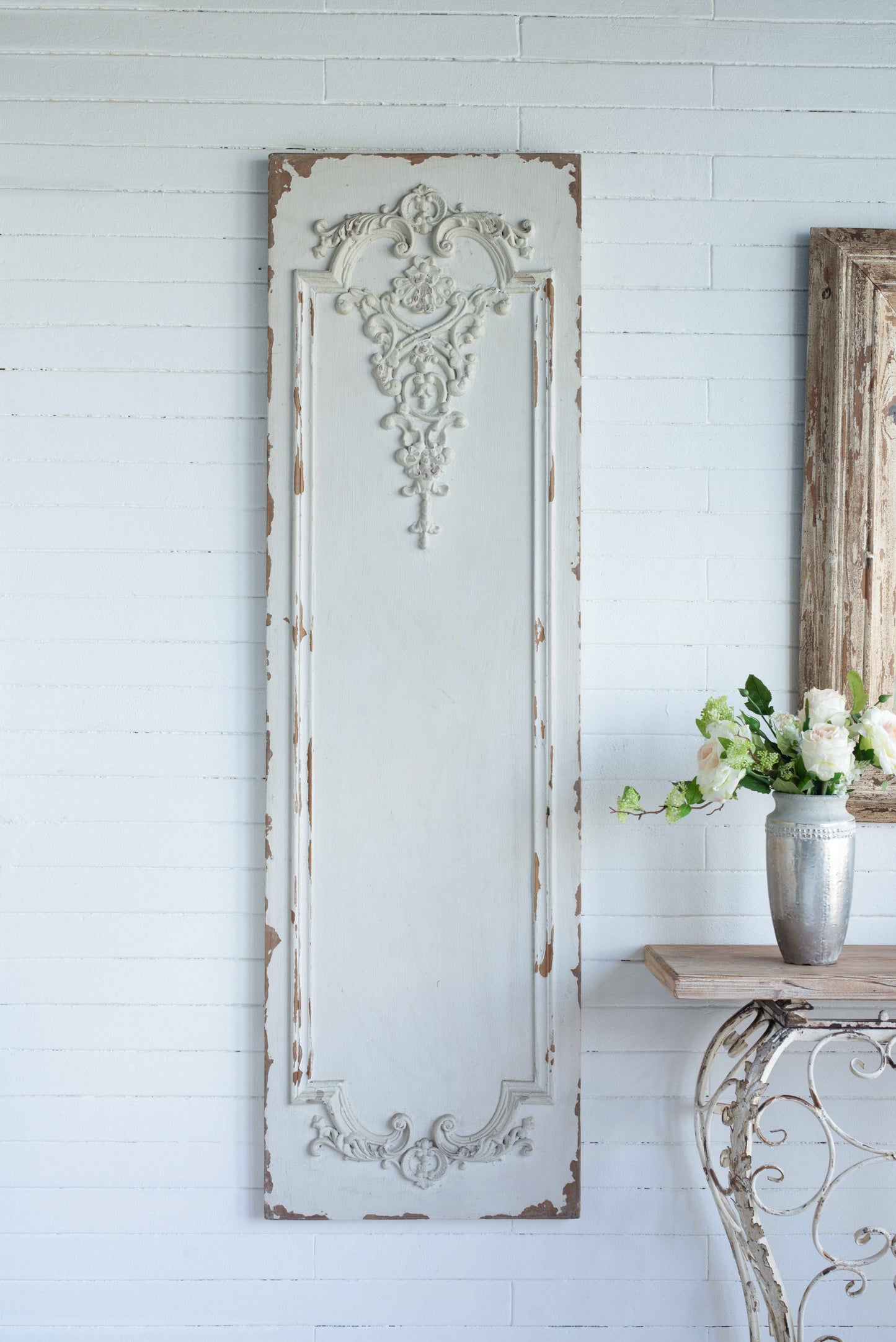 Trio of Elegant White Wall Panels