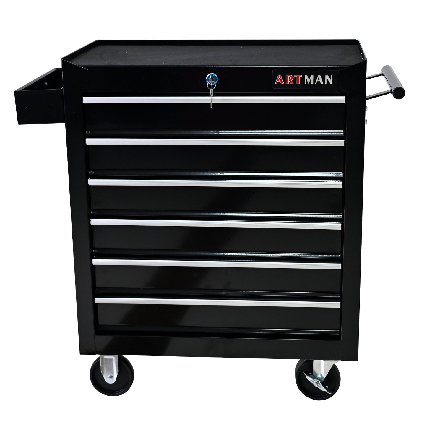 Rolling Tool Cart with 6 Drawers - Black