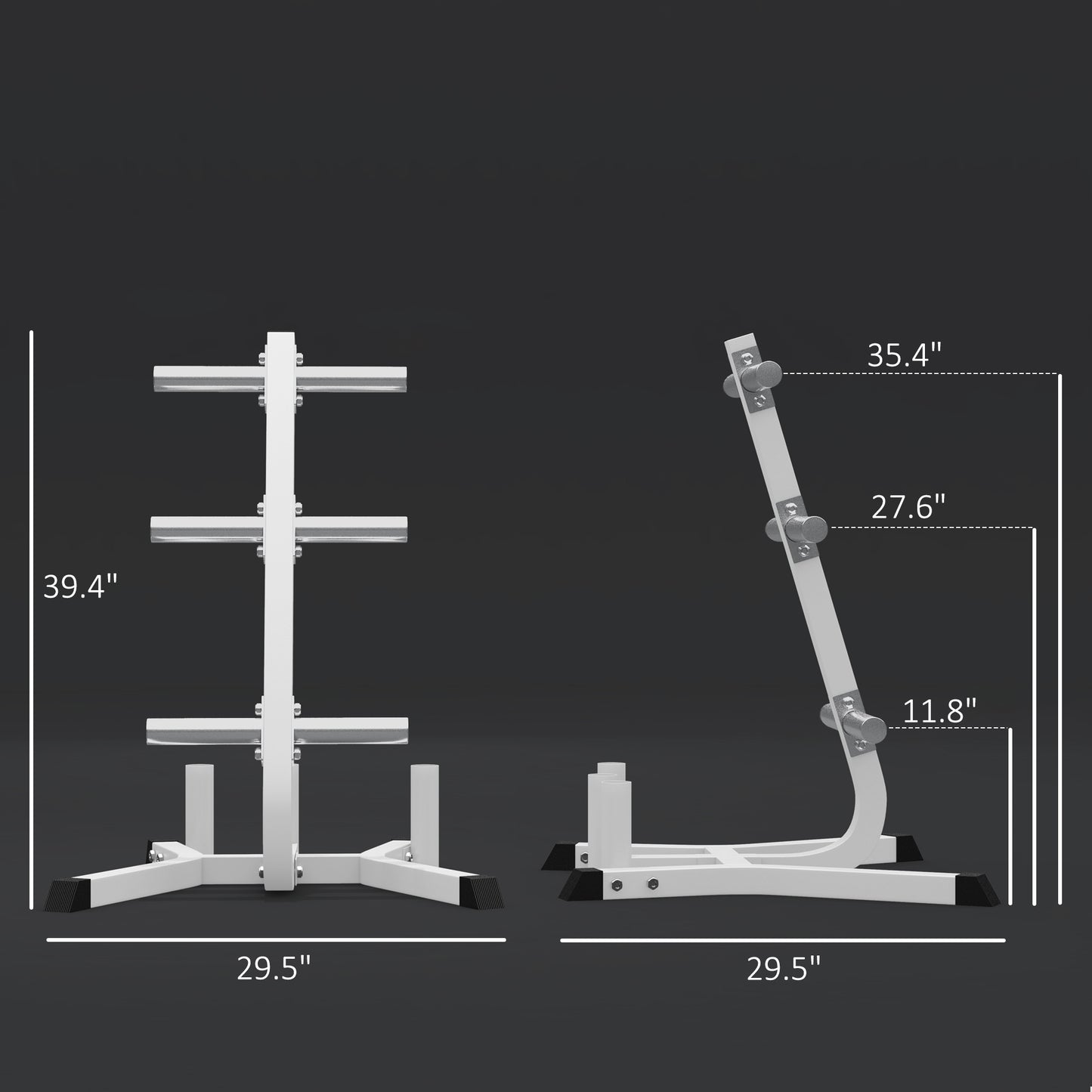 Soozier Olympic Weight Tree - Stylish Plate and Bar Storage Solution