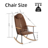 Cozy Rocking Chair with Adjustable Headrest