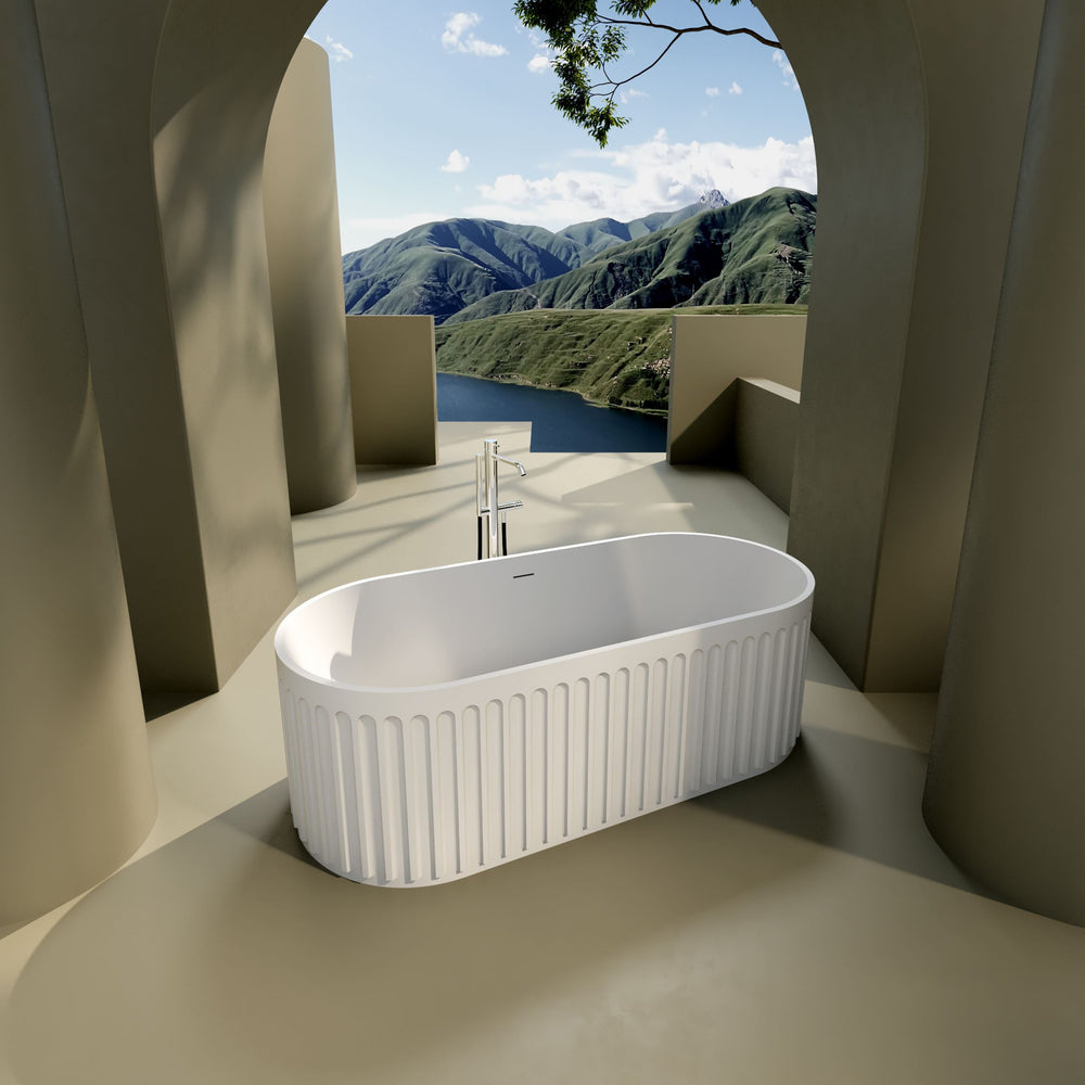 Luxurious Matte White Soaking Tub