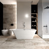 Modern Bliss Freestanding Acrylic Soaking Tub in Glossy White