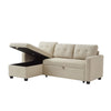 Beige Convertible Storage Sofa Sectional