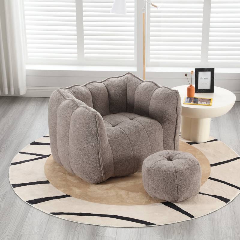Cozy Foam Bean Bag Chair & Footstool