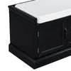 Stylish Storage Bench with Cushioned Top and Dual Drawers