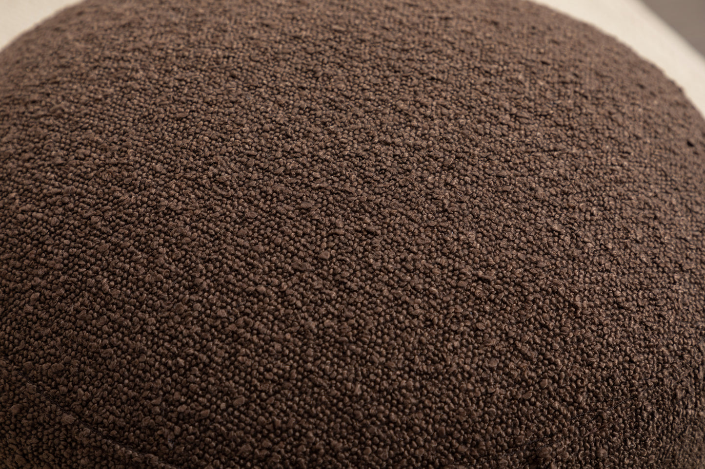 Chic Brown Boucle Ottoman