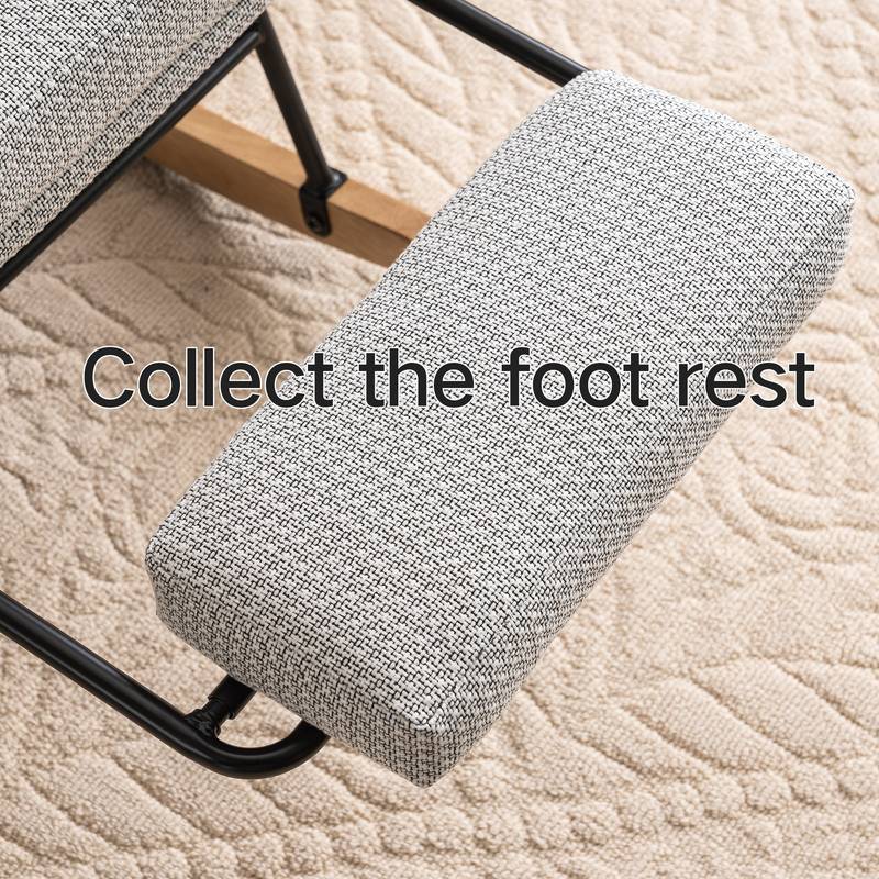 Cozy Glide Velvet Rocking Chair with Footrest & Adjustable Back