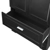 Sleek Black Bathroom Storage Cabinet with Adjustable Shelves