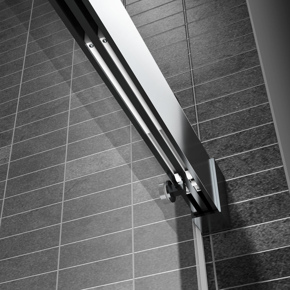 Sleek Soft-Close Frameless Shower Door in Brushed Nickel