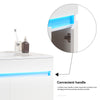 Sleek White Wall-Mounted Vanity with Sensor Light & Ample Storage