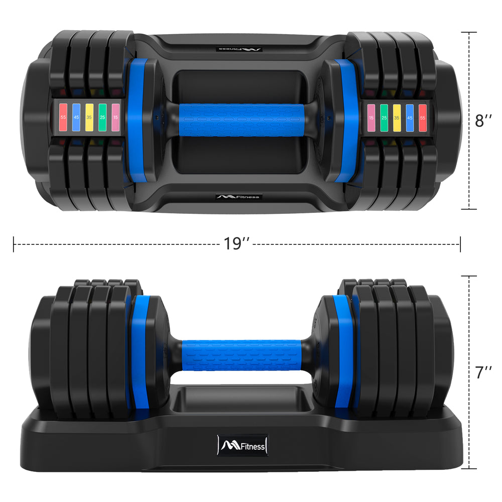 Quick-Adjust Fitness Dumbbells - Pair with Secure Grip for Full-Body Workouts