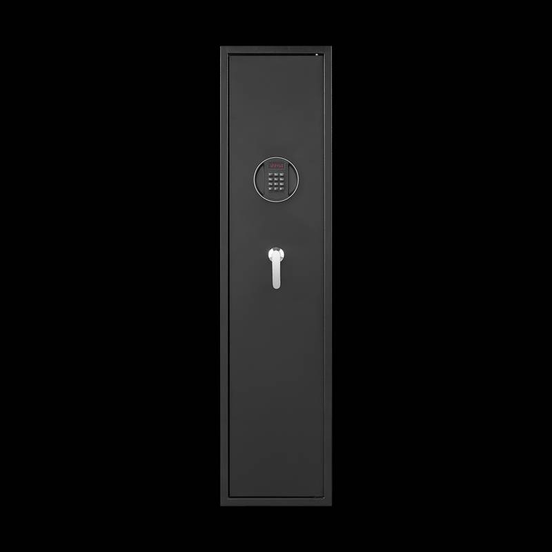 Black Steel Gun Safe with LED Lights & Removable Shelf