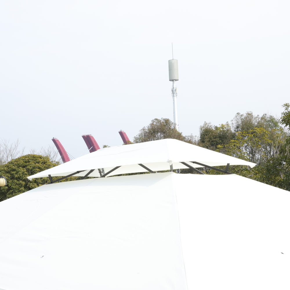 Cozy Outdoor Gazebo with Mosquito Net and Ventilated Roof