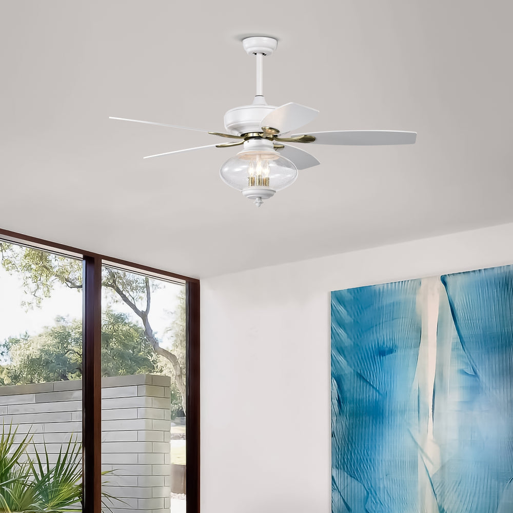 Breezy White Ceiling Fan with Remote