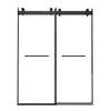 Sleek Black Frameless Sliding Shower Doors