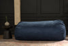 Cozy Blue Suede Bean Bag