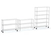 Rolling Chrome Storage Rack - Heavy Duty 6-Tier Wire Shelving