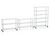 Rolling Chrome Storage Rack - Heavy Duty 6-Tier Wire Shelving