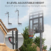 Soozier Adjustable Portable Basketball Hoop