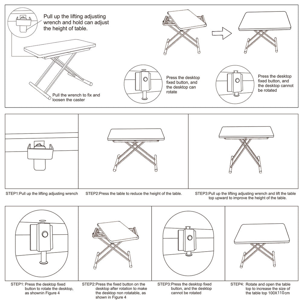 Versatile Lift Table: Modern Minimalist Design for Any Space