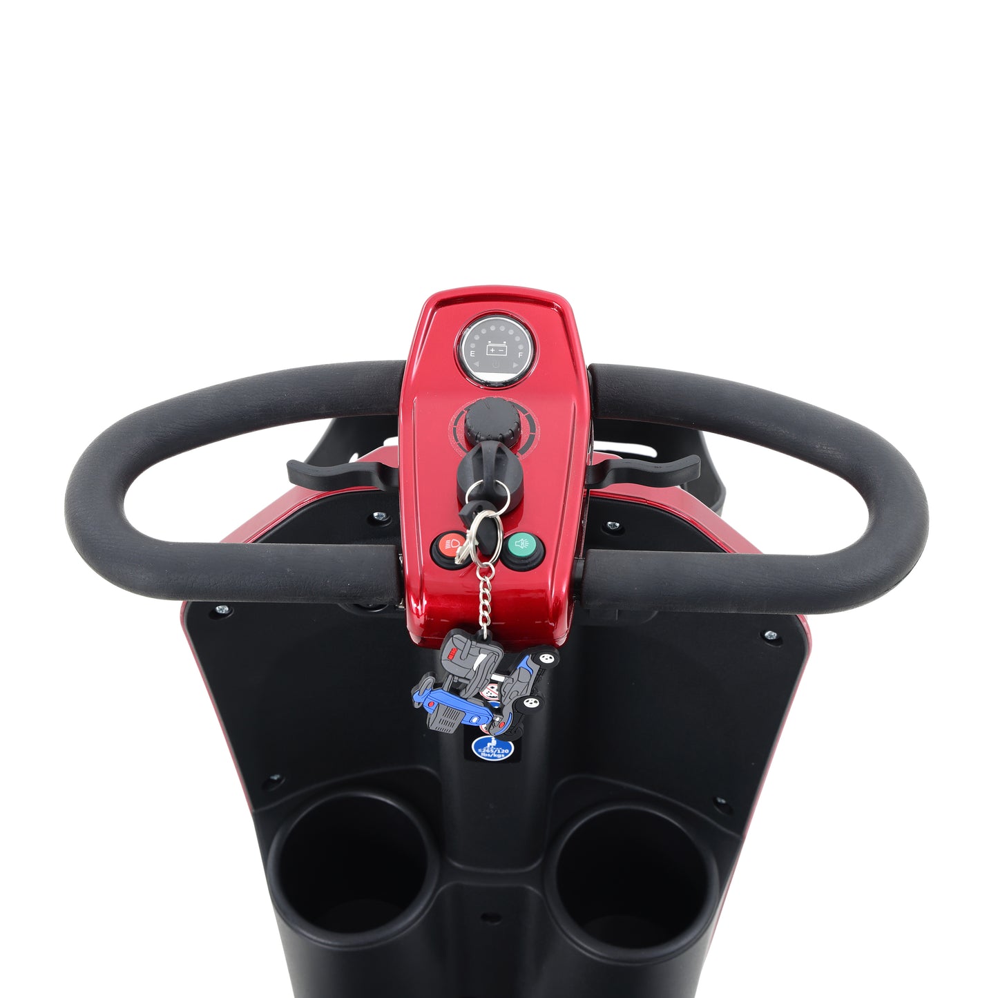 Red MAX PLUS Mobility Scooter - Compact Adventure with Cup Holders & USB Charger!