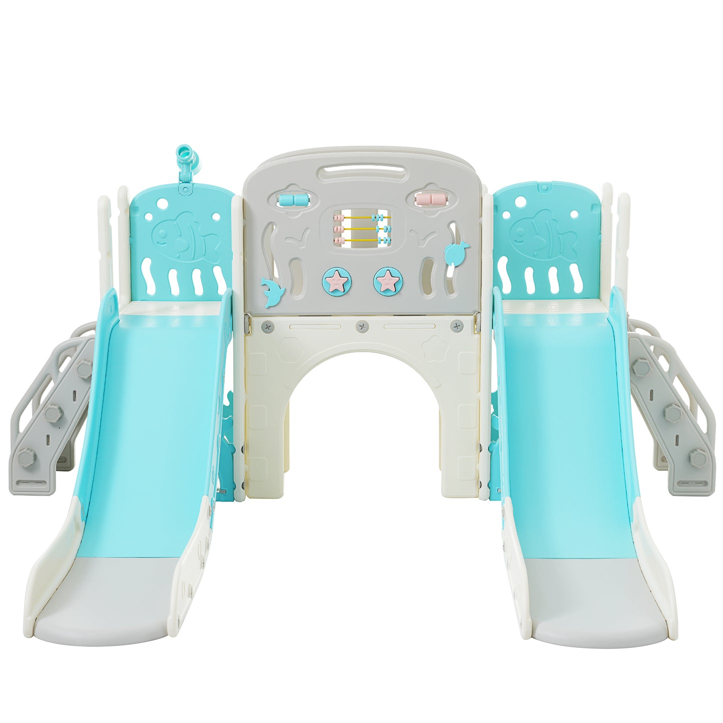 Ocean Adventure Playset with Double Slides & Fun Features!