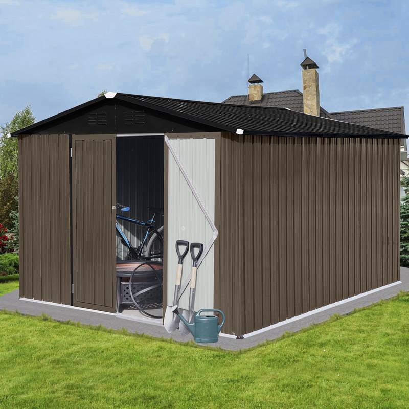 Chic Dual-Tone Garden Shed