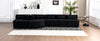 Chic Black Modular Sofa with Loungers and Plush Pillows