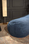 Cozy Blue Suede Bean Bag