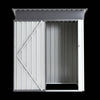 Garden Essentials Metal Storage Shed - Gray & White Rainproof Tool Keeper