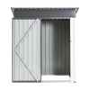 Garden Essentials Metal Storage Shed - Gray & White Rainproof Tool Keeper