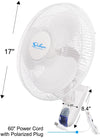 BreezeMaster Remote Wall Fan