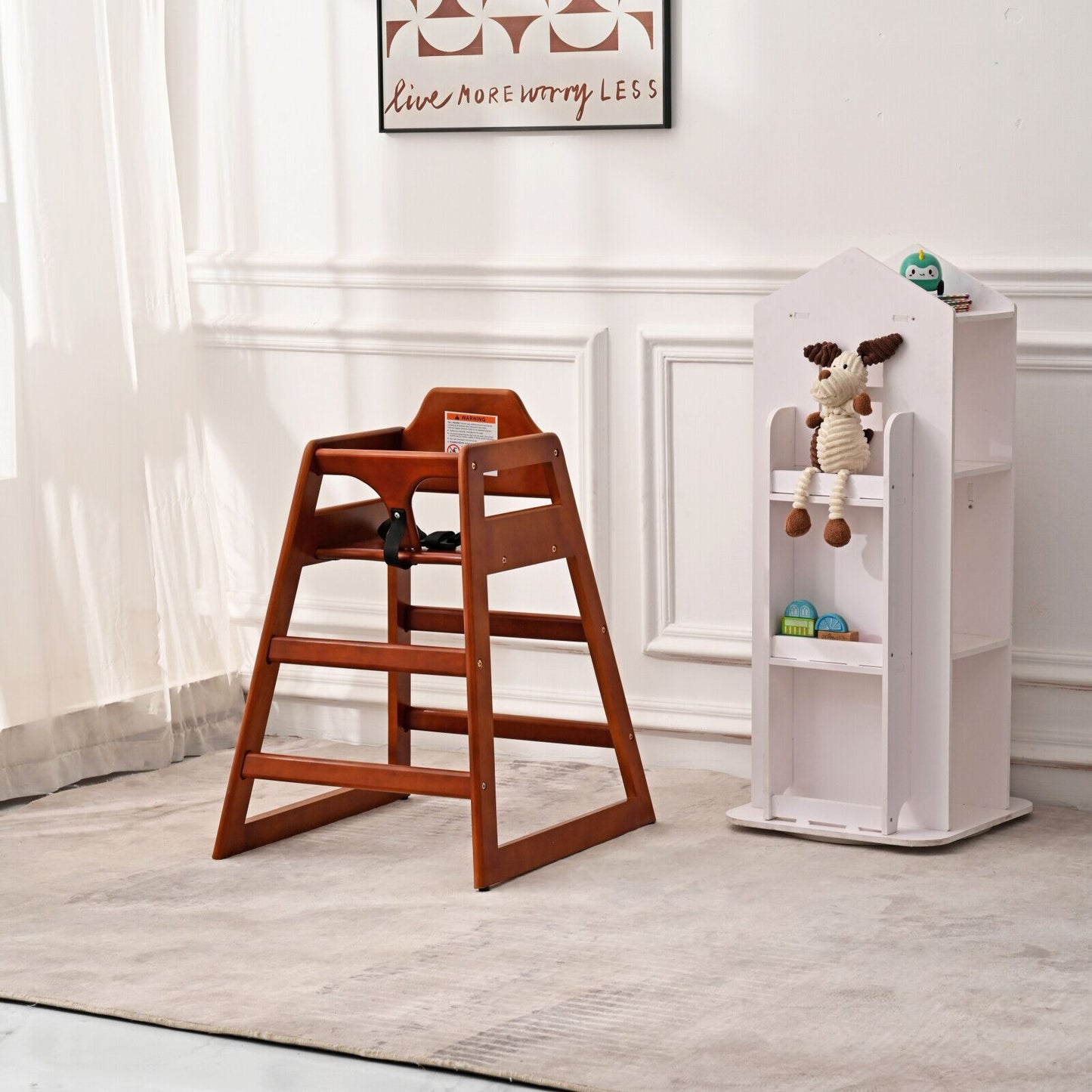 Walnut Baby Booster Chair - Easy Clean & Grow with Your Little One