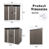 Outdoor Metal Storage Shed with Clear Panel View