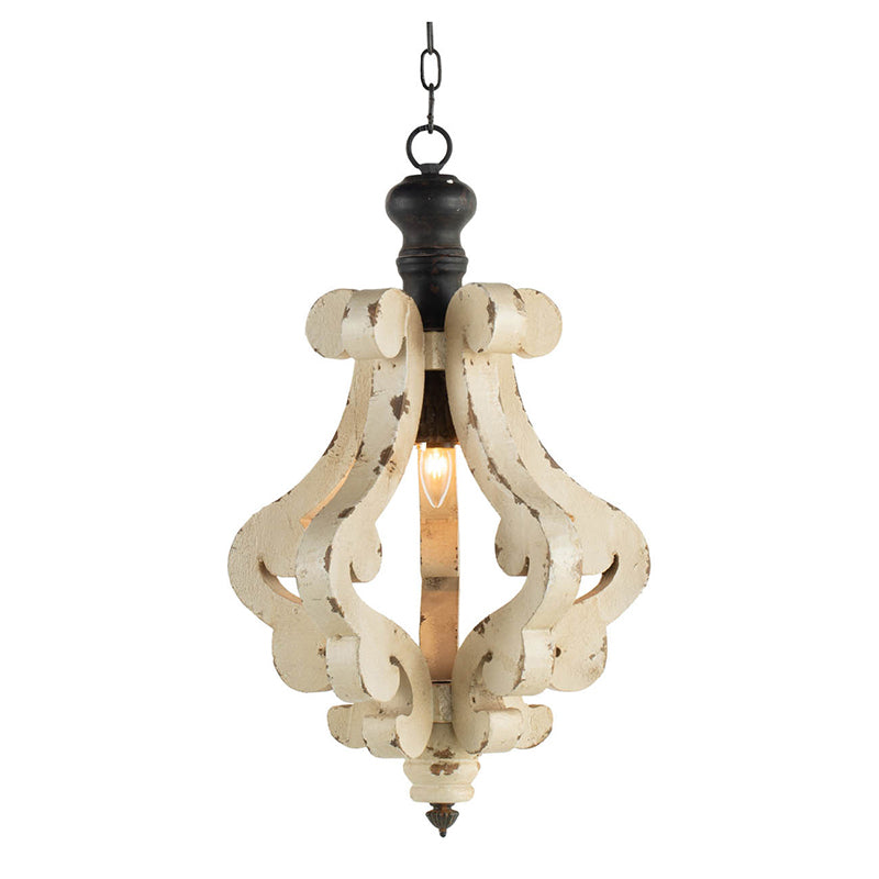 Rustic Charm Wood Chandelier