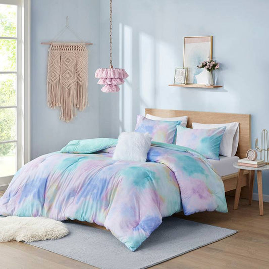 Vibrant Tie Dye Comforter Set with Pillow