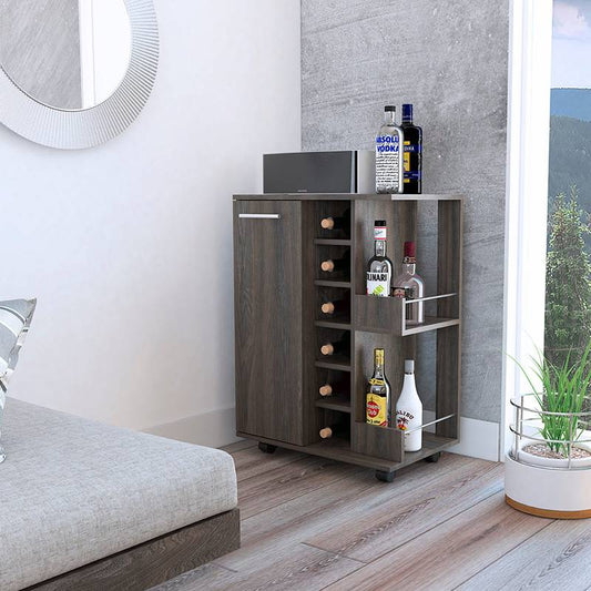 Espresso Elegance Bar Cart