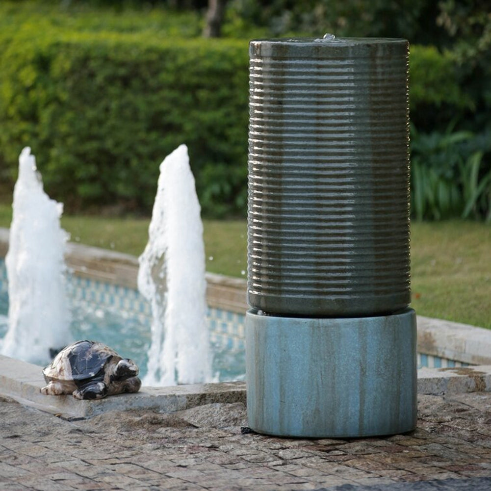 Green Tower Bird Bath Fountain