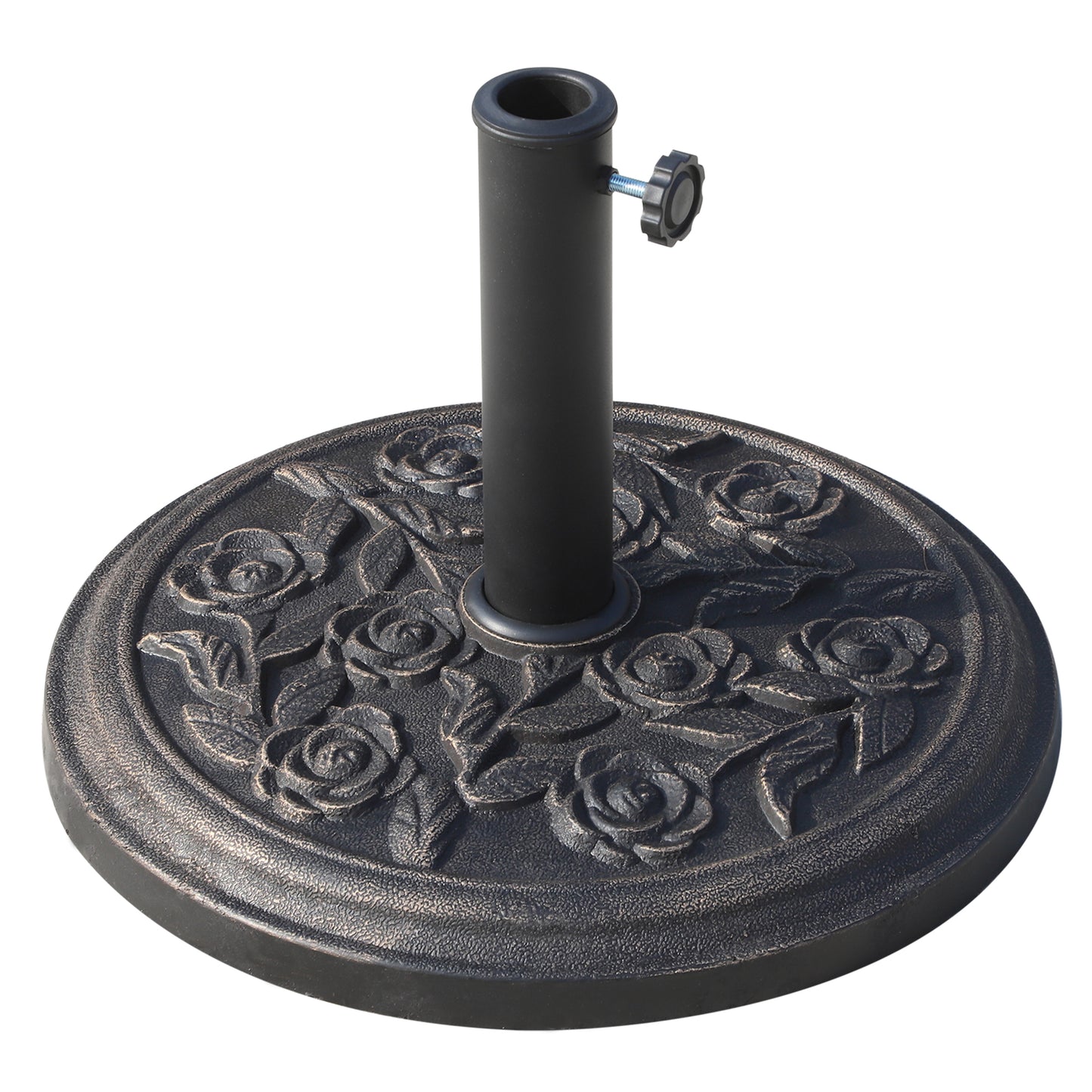 Charming Rose Umbrella Base - Stylish, Easy Setup Stand for Your Outdoor Space