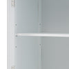 Chic Tall Bathroom Cabinet with Glass Doors & Adjustable Shelves