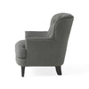 Chic Grey Armchair and Ottoman Set for Modern Comfort