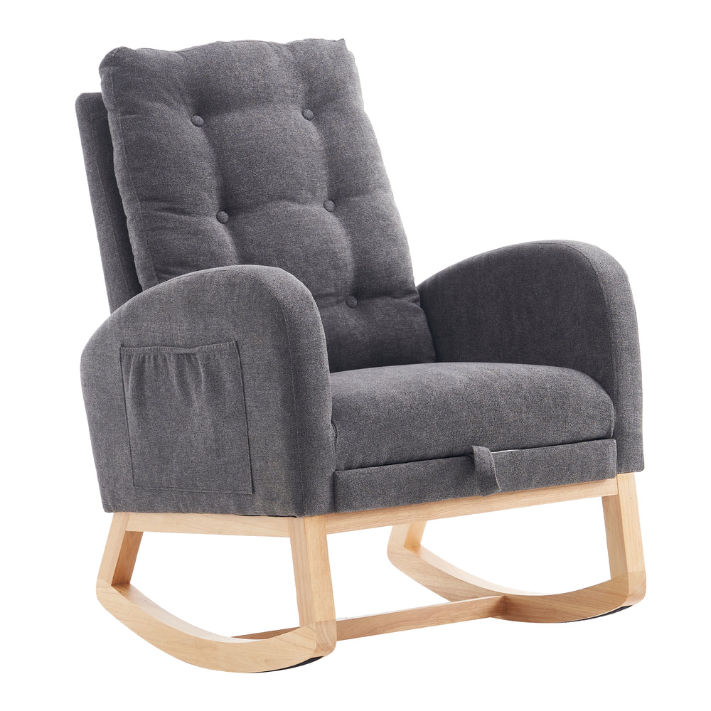 Cozy Accent Rocking Chair with Footrest